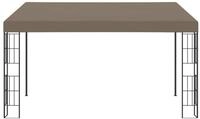 vidaXL Pavillon 4 x 3 m Wand-Pavillon Gartenzelt 4x3 m Taupe Stoff