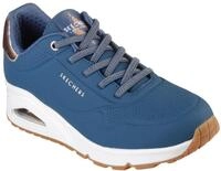 Slip-On Sneaker SKECHERS "UNO SHIMMER AWAY", Damen, Gr. 37, blau (navy,