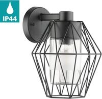 EGLO Wandleuchte CANOVE Wandlampe, Stahl und Glas, E27, IP55, Au&szlig;enlampe, Garten,