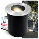SSC-LUXon LED Gartenstrahler JUAVI LED Bodeneinbaustrahler silber mit GU10 5W drei