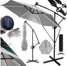 KESSER Ampelschirm ⌀350cm Alu Sonnenschirm mit LED Solar Inkl. Abdeckung &