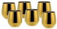 ECHTWERK Weinglas, 6-tlg., Edelstahl, (Wein & Wasserkelch-Set), 500 ml,...