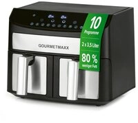 GOURMETmaxx Hei&szlig;luftfritteuse Doppelkammer-Hei&szlig;luftfritteuse 2x 3,5L -...