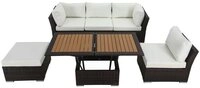 OUTFLEXX Gartenlounge-Set braun