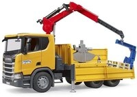 Bruder&reg; Spielzeug-LKW 03551 Scania Super 560R Baustellen-LKW, mit Kran und 2