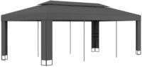 vidaXL Partyzelt Pavillon mit Doppeldach 3 x 6 m Anthrazit
