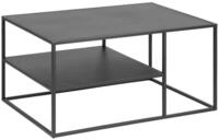 ACTONA GROUP Couchtisch rechteckig in schwarz mit 1 Ablageboden - B/H/T ca. 90 x 45 x