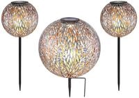 GLOBO LIGHTING LED Solarleuchte, LED fest integriert, Warmwei&szlig;, 3er Set...