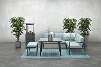 Garden Impressions Gartenlounge-Set Wellington mint-grey / Aluminium / Dining Eck