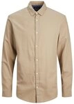 Jack & Jones Langarmhemd Slim Fit JJEGINGHAM JJEGINGHAM TWILL SHIRT L/S NOOS