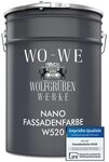 WO-WE Fassadenfarbe Nano Fassadenfarbe Au&szlig;en Mauerfarbe Aussenfarbe W520, 0,75-20L,