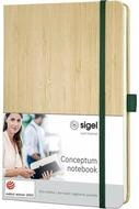 Sigel Notizblock Notizbuch Bambus ca. DIN A5 punktkariert, beige Hardcover 194...