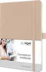Sigel Notizbuch Notizbuch Conceptum A5 97 Blatt Softcover liniert 80g beige