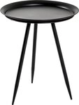 HAKU Beistelltisch Sofatisch, Wohnzimmertisch (1-St), rund - aus Metall Schwarz...