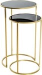 HAKU Beistelltisch Sofatisch, Wohnzimmertisch (Set, 2-St., 2er Set), rund - aus