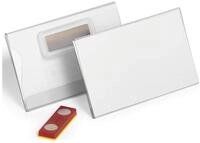 DURABLE Hinweisschild 19 Namensschild Magnet - 75 x 40 mm, Kunststoff, transparent,