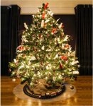 Fu&szlig;matte Bodenschutzmatte f&uuml;r Weihnachtsb&auml;ume PC f&uuml;r alle B&ouml;den 60cm rund