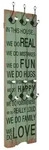 vidaXL Garderobenst&auml;nder Wandgarderobe mit 6 Haken 120x40 cm HAPPY LOVE, (1 St)