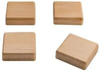 Sigel Magnet SIGEL BA211 NeoDym-Magnete - quadratisch, Holz, beige, 4 St&uuml;ck
