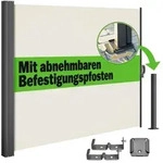 Casaria Balkonsichtschutz Norsara Seitenmarkise 180x300cm Ausziehbar Blickdicht