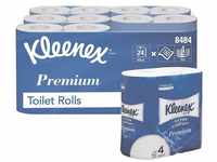 KLEENEX Toilettenpapier Extra Comfort Premium (24-St), 4-lagig, weiß mit...