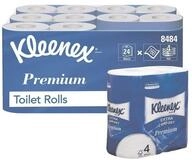 KLEENEX Toilettenpapier Extra Comfort Premium (24-St), 4-lagig, wei&szlig; mit Pr&auml;gung,