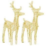 vidaXL Weihnachtsfigur LED-Rentiere 2 Stk. Warmwei&szlig; 80 LEDs Acryl (2 St)
