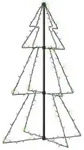 vidaXL LED Baum Weihnachtsbaum in Kegelform 160 LEDs Indoor & Outdoor 78x120 cm