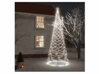 vidaXL LED-Weihnachtsbaum mit Metallstange 1400 LEDs Kaltweiß 5 m (328634)