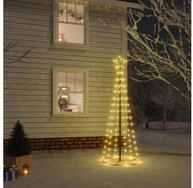 vidaXL Lichterkette 180 x 70 cm LED-Weihnachtsbaum Kegelform Warmwei&szlig; 108 LEDs
