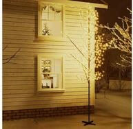 vidaXL K&uuml;nstlicher Weihnachtsbaum vidaXL LED-Baum mit Kirschbl&uuml;ten Warmwei&szlig;...