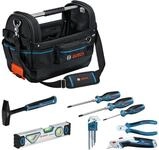 Bosch Professional Werkzeugtasche GWT 20 (Set, 9-tlg., Handwerkzeug-Set...