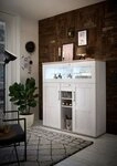 HBZ Barschrank Romance (1-St) im Landhausstil, Highboard mit Bar