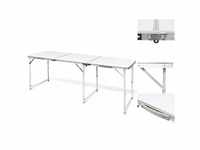 vidaXL Camping Table 180x60 cm white