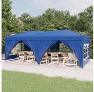 vidaXL Angelzelt, Partyzelt Faltbar mit Seitenw&auml;nden Blau 3x6 m