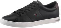 Sneaker TOMMY HILFIGER "ESSENTIAL LEATHER DETAIL VUL", Herren, Gr. 39, schwarz,