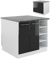 Vicco Unterschrank Fame-Line, Anthrazit Hochglanz/Wei&szlig;, 90 cm ohne...