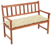 vidaXL Gartenbank Gartenbank mit Auflage 120 cm Massivholz (1-St)