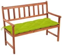 vidaXL Gartenbank Gartenbank mit Auflage 120 cm Massivholz (1-St)