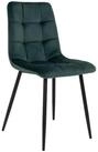 House Nordic Polsterstuhl (2er-Set) in Dunkelgr&uuml;n, Velour - 44x86x55cm (BxHxT)