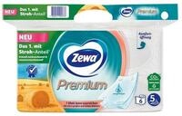 ZEWA Toilettenpapier Premium (6-St), 5-lagig, mit Strohanteil & Pr&auml;gung, 110