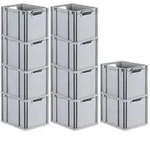PROREGAL&reg; Stapelbox SparSet Eurobox NextGen Economy/geschlossen, Grau, 3-16...