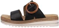 Pantolette REMONTE, Damen, Gr. 37, schwarz, Leder, unifarben, Schuhe Pantolette,