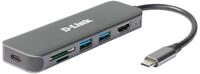 D-Link Laptop-Dockingstation 6-in-1 USB-C&reg; Hub mit Power Delivery DUB-2327