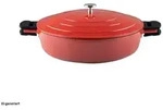 Kelomat Bratpfanne Schmorpfanne mit Deckel Keramika Red, Edelstahl (St&uuml;ck,...