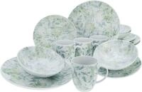 CreaTable Kombiservice Geschirr-Set Home - Tropical (16-tlg), 4 Personen, Porzellan,