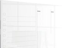 NOBO Wandtafel Wochenplaner Glas 56x43cm wei&szlig;