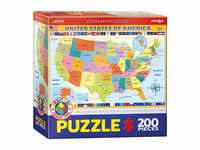 Eurographics Karte der Vereinigten Staaten Puzzle (200 Teile)