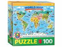 Eurographics Weltkarte illustriert Puzzle (100 Teile)