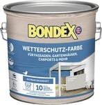 Bondex Wetterschutzfarbe Wetterschutz-Farbe 2,5 L Achatgrau, witterungsbest&auml;ndig,